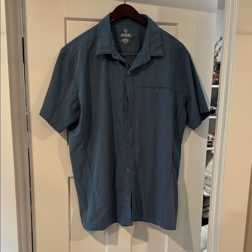 Kuhl Blue Casual Button Down Shirt Lightweight